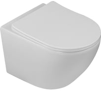 Унитаз подвесной Milleau Vortex с микролифтом (белый глянец) / Tornado MYL038SGW