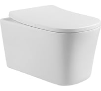 Унитаз подвесной Milleau TIZAY 208 белый глянец, безободковый, с микролифтом MYL208GW