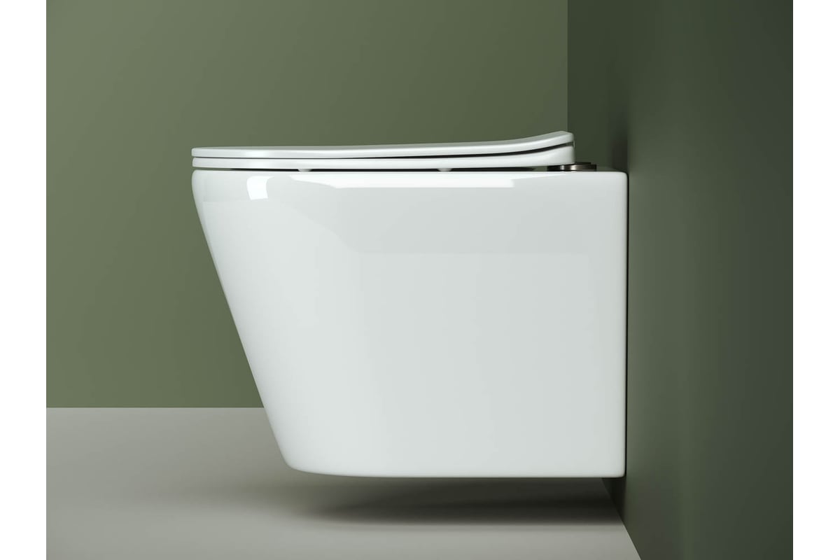Подвесной унитаз Ceramicanova HIGHLIGHT Rimless, с крепежом CN1804 ...