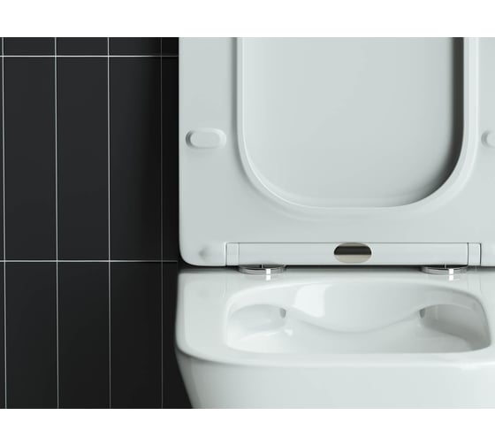 Подвесной унитаз Ceramicanova MONO Rimless, с крепежом, с сиденьем-крышкой с микролифтом CN1902