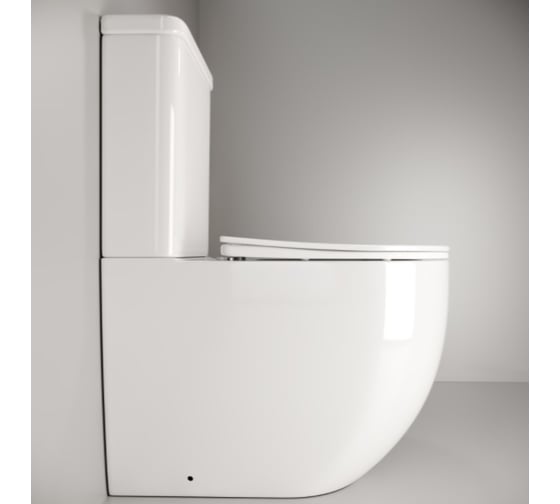 Напольная пристенная чаша унитаза Ceramicanova MIA Rimless CN1801-B