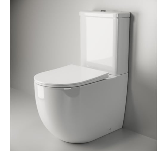 Напольная пристенная чаша унитаза Ceramicanova MIA Rimless CN1801-B