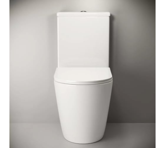 Напольная пристенная чаша унитаза Ceramicanova HIGHLIGHT Rimless CN1802-B