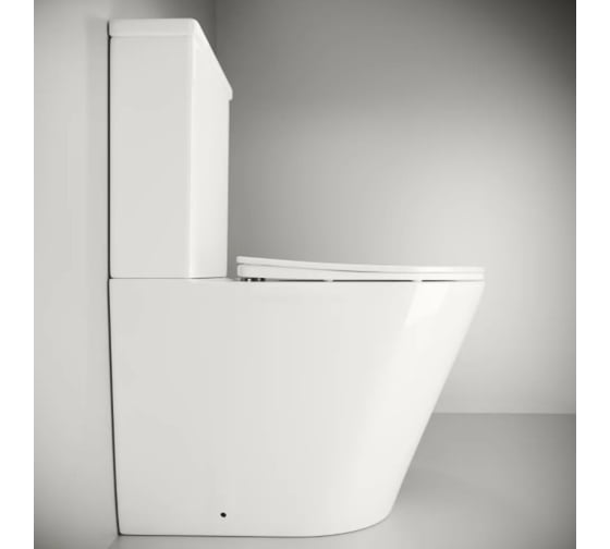 Напольная пристенная чаша унитаза Ceramicanova HIGHLIGHT Rimless CN1802-B