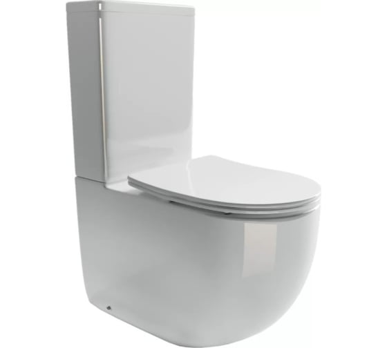 Напольная пристенная чаша унитаза Ceramicanova METROPOL Rimless CN4001-B