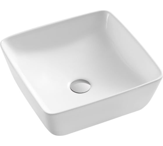 Накладной умывальник чаша Ceramicanova FORM квадратная, 420х420х145 мм CN2002