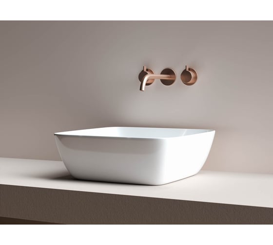 Накладной умывальник чаша Ceramicanova FORM квадратная, 420х420х145 мм CN2002