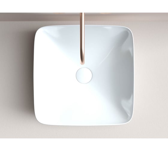 Накладной умывальник чаша Ceramicanova FORM квадратная, 420х420х145 мм CN2002
