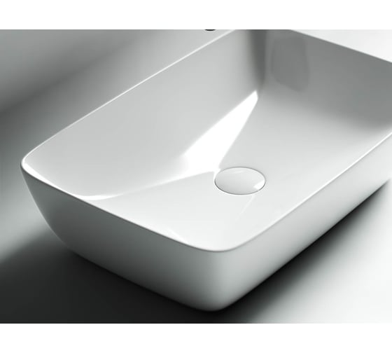 Накладной умывальник чаша Ceramicanova FORM прямоугольная 590х400х140 мм CN2003