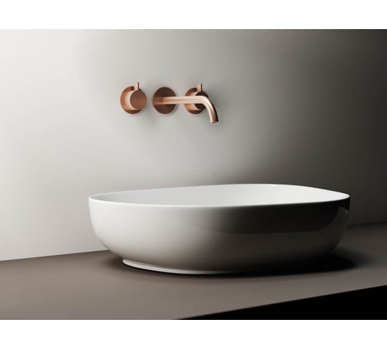 Накладной умывальник чаша Ceramicanova Element неправильной формы, 550х400х140 мм CN5003