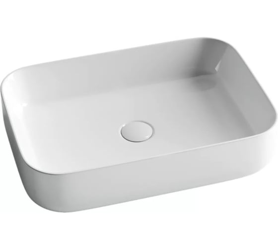 Накладной умывальник чаша Ceramicanova Element прямоугольная, 600х420х140 мм CN5004