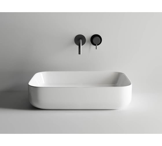 Накладной умывальник чаша Ceramicanova Element прямоугольная, 600х420х140 мм CN5004