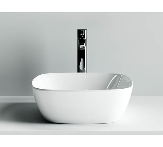 Накладной умывальник чаша Ceramicanova Element квадратная, 400х400х140 мм CN5006