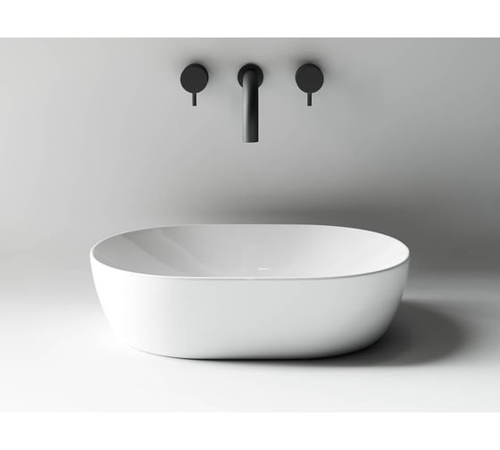 Накладной умывальник чаша Ceramicanova Element овальная, 480х350х130 мм CN5010