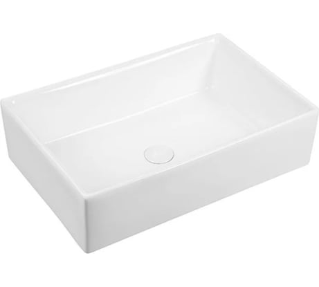 Накладной умывальник чаша Ceramicanova Element прямоугольная, 590х390х160 мм CN5013