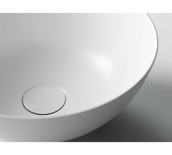 Умывальник чаша Ceramicanova Element накладная, круглая, цвет белый матовый, 358х358х155 мм CN6003