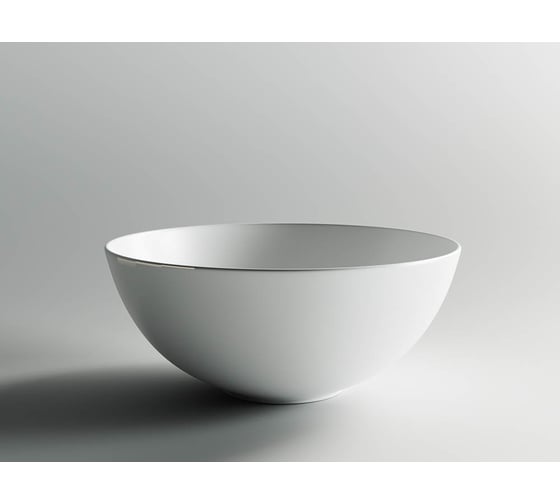 Умывальник чаша Ceramicanova Element накладная, круглая, цвет белый матовый, 358х358х155 мм CN6003