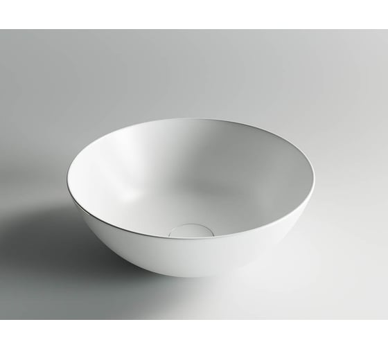 Умывальник чаша Ceramicanova Element накладная, круглая, цвет белый матовый, 358х358х155 мм CN6003