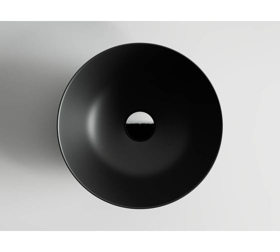 Умывальник чаша Ceramicanova Element накладная, круглая, цвет чёрный матовый 358х358х155 мм CN6004