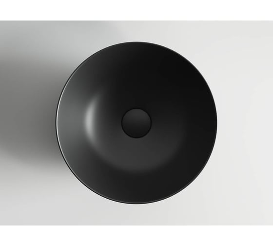 Умывальник чаша Ceramicanova Element накладная, круглая, цвет чёрный матовый 358х358х155 мм CN6004