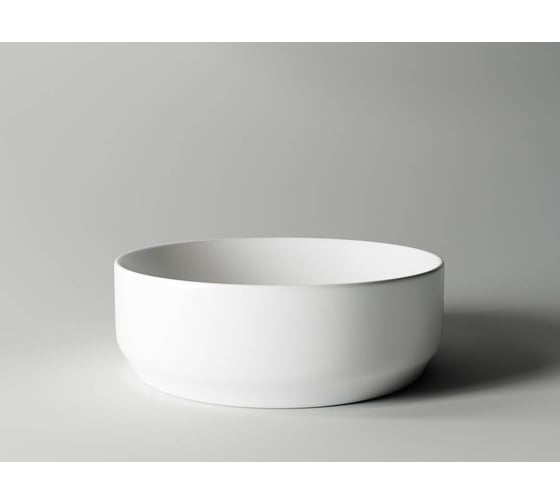 Умывальник чаша Ceramicanova Element накладная, круглая, цвет белый матовый 355х355х125 мм CN6006
