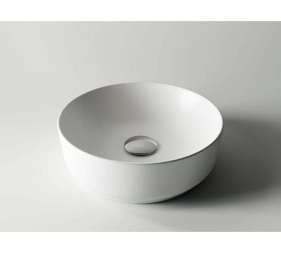 Умывальник чаша Ceramicanova Element накладная, круглая, цвет белый матовый 355х355х125 мм CN6006