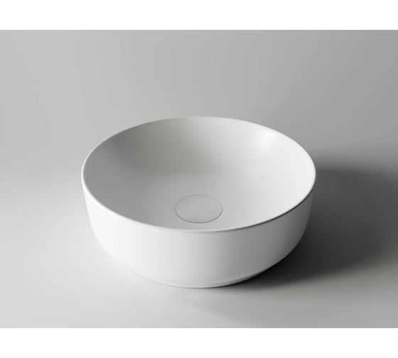 Умывальник чаша Ceramicanova Element накладная, круглая, цвет белый матовый 355х355х125 мм CN6006