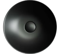 Умывальник чаша Ceramicanova Element накладная круглая, цвет чёрный матовый 355х355х125 мм CN6007