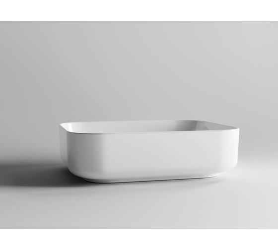 Умывальник чаша Ceramicanova Element накладная, прямоугольная, 500х390х130 мм CN6011