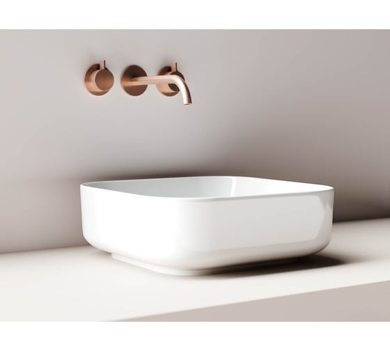 Умывальник чаша Ceramicanova Element  накладная, квадратная 385х385х135 мм CN6012