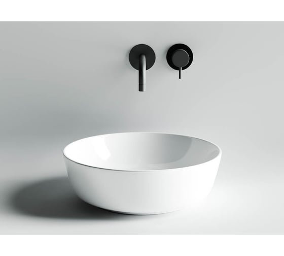 Умывальник чаша Ceramicanova Element накладная, круглая 415х415х135 мм CN6013