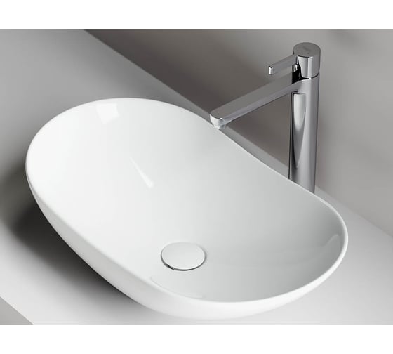 Умывальник чаша Ceramicanova Element накладная, овальная 620х360х145 мм CN6015