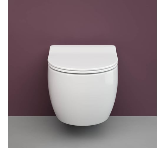 Подвесной унитаз Ceramicanova PLAY Rimless с крепежом, с сиденьем-крышкой с микролифтом CN3001