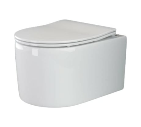 Подвесной унитаз Ceramicanova MOMENTS Rimless с крепежом, с сиденьем-крышкой с микролифтом CN3003