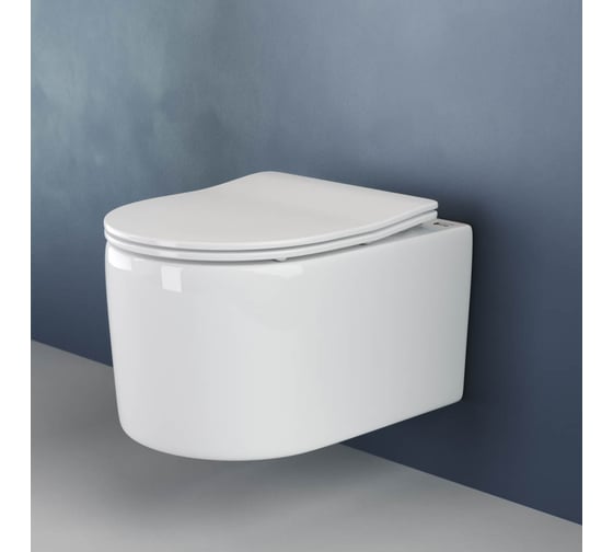 Подвесной унитаз Ceramicanova MOMENTS Rimless с крепежом, с сиденьем-крышкой с микролифтом CN3003