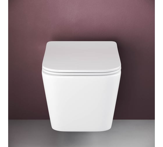 Подвесной унитаз Ceramicanova METRIC Rimless с крепежом, с сиденьем-крышкой с микролифтом CN3007