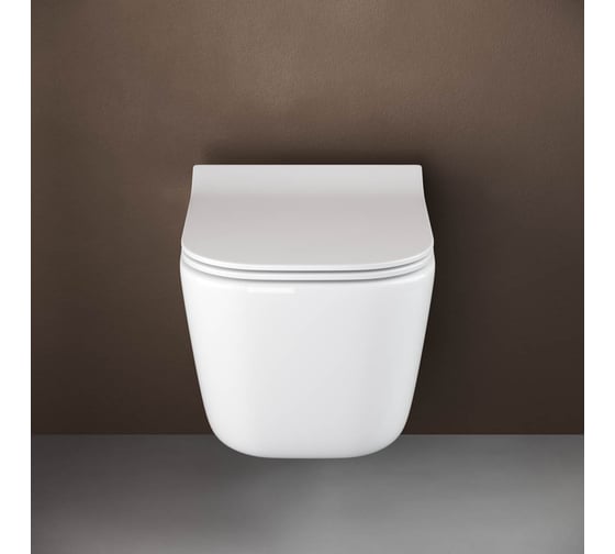 Подвесной унитаз Ceramicanova NEW DAY Rimless с крепежом, с сиденьем-крышкой с микролифтом CN3005