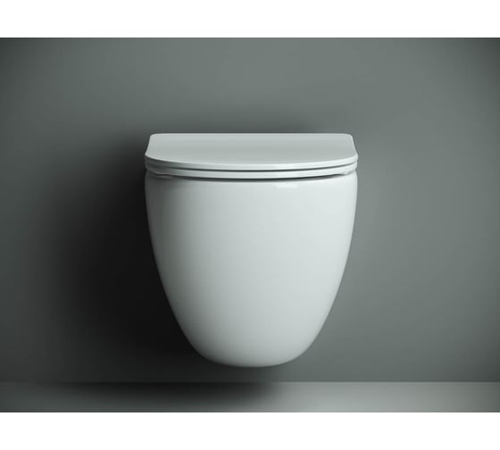 Подвесной унитаз Ceramicanova MONO Rimless с крепежом, с сиденьем-крышкой с микролифтом CN1905