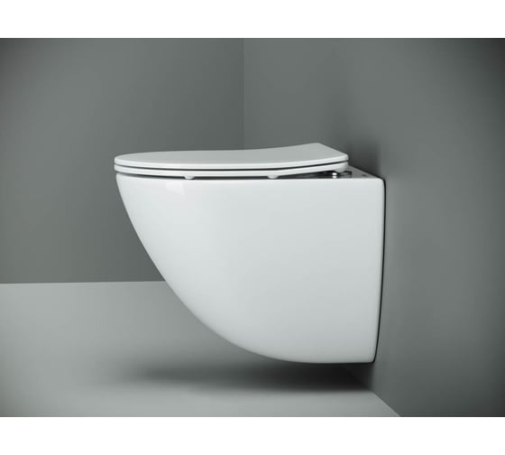 Подвесной унитаз Ceramicanova MONO Rimless с крепежом, с сиденьем-крышкой с микролифтом CN1905
