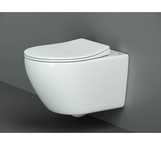 Подвесной унитаз Ceramicanova PEARL Rimless с крепежом, с сиденьем-крышкой с микролифтом CN8001