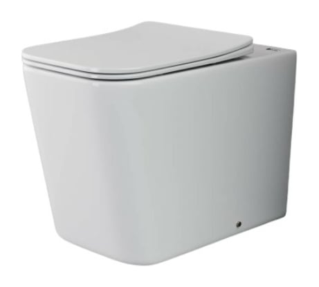 Унитаз соло Ceramicanova CUBIC Rimless с крепежом, с сиденьем-крышкой с микролифтом CN1809