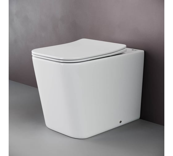 Унитаз соло Ceramicanova CUBIC Rimless с крепежом, с сиденьем-крышкой с микролифтом CN1809