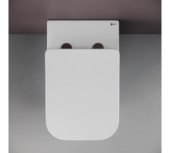 Унитаз соло Ceramicanova CUBIC Rimless с крепежом, с сиденьем-крышкой с микролифтом CN1809