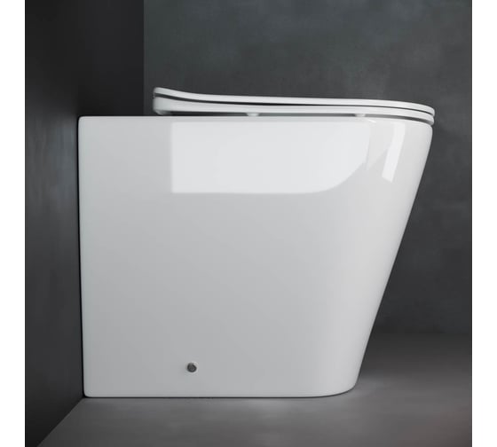 Унитаз соло Ceramicanova HIGHLIGHT Rimless с крепежом, с сиденьем-крышкой с микролифтом CN1812