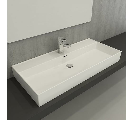 Накладная раковина Bocchi Milano - 100 см, цвет белый 1378-001-0126