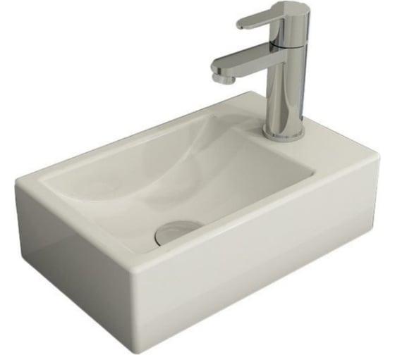 Накладная раковина Bocchi Milano 37 см, правая, белая 1419-001-0126