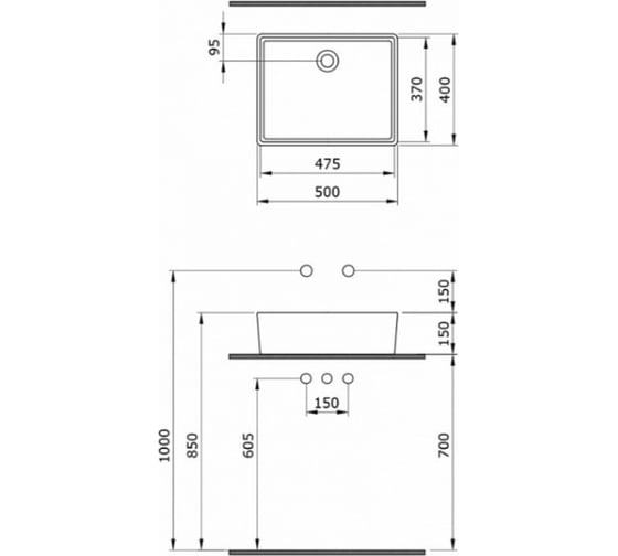 Раковина-чаша Bocchi Milano 500х150х400, цвет матовый светло-зеленый 1215-033-0125