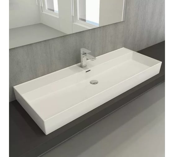 Накладная раковина Bocchi Milano - 120 см, цвет белый 1394-001-0126/1394-001-0132