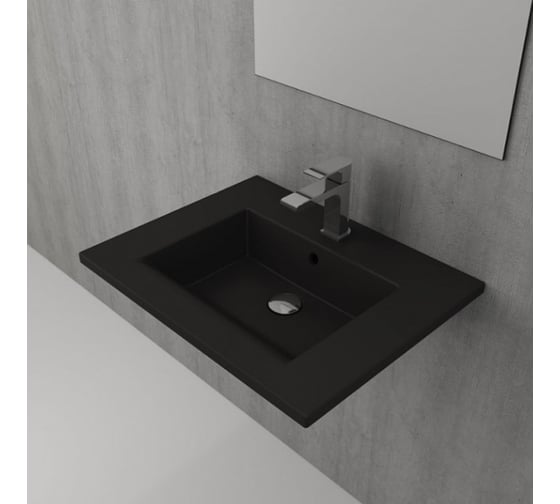 Раковина Bocchi Milano 615х475 мм, черная матовая 1161-004-0126