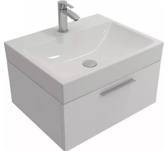 Накладная раковина Bocchi Scala Arch 600х480, 1 отверстие под смеситель, белый 1077-001-0126